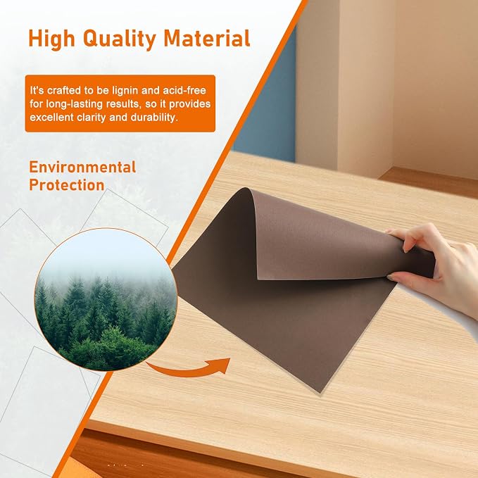 Guakicae 100 Sheets Coffee Color Cardstock 8.5 x 11 Craft Paper 75lb