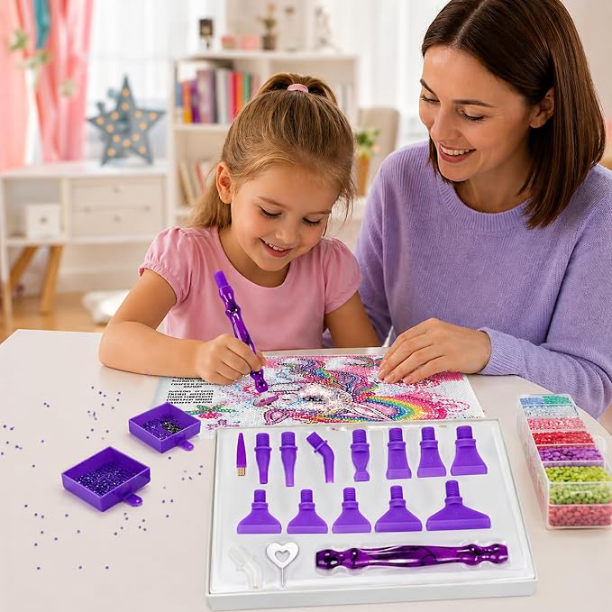 ZYNYXY 25PCS Ergonomic Diamond Art Pens Kits, Resin Diamond Painting Pen with Multifunctional Plastic Screw Thread Tips for 5D Diamond Painting (Black Stripe Pink)