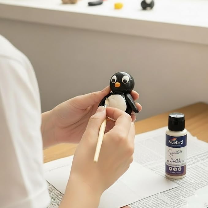 Bluebird Signature 100ML Air Dry Clay Glaze - Air Dry and Polymer Clay Varnish, Prevents Cracking and Scratches (3.4 Fl Oz)