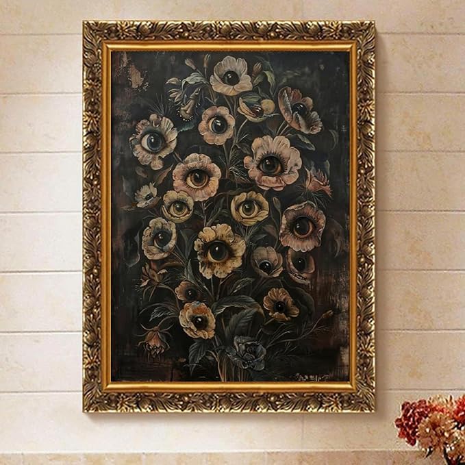 Eyes Flowers Paint by Numbers Kit for Adults Framed Canvas, Frameworkless