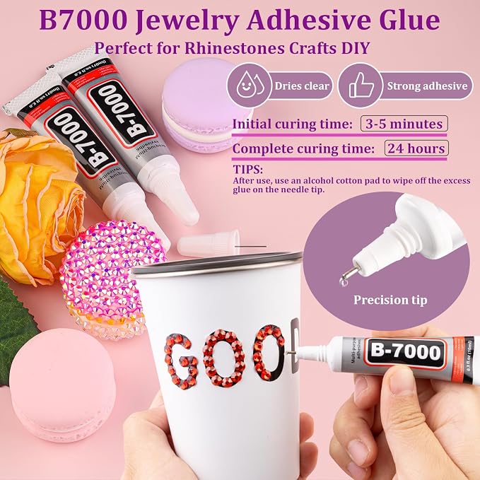 25000Pcs Resin Rhinestones for Crafting, Red 2-6mm Mixed Sizes Non Hotfix Flatback Gems with 1Pcs Glue, Bedazzling Crystal for DIY Craft Clothing Mugs Tumblers Shoes Fabric Decor Nail Art