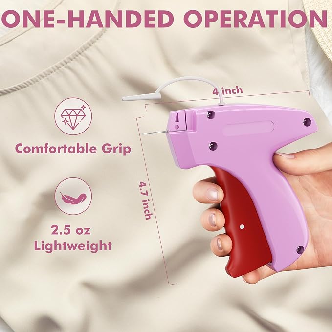 Stitch Gun for Clothes, Tagging Gun, Quick Clothing Fixer, Fuchsia