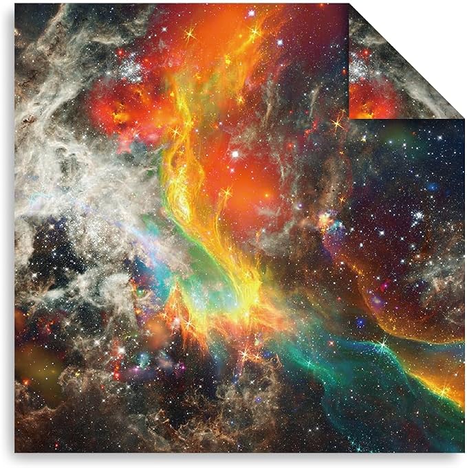 Origami Paper Kit 100 Sheets, 6x6 Inch Double Sided 40 Vivid Colored Paper | 70GSM Colorful Paper,40 Different Pattern Origami Kit,DIY Hand Crafts,Arts Creativity,Easy to Fold,No-Fading.Galactic System