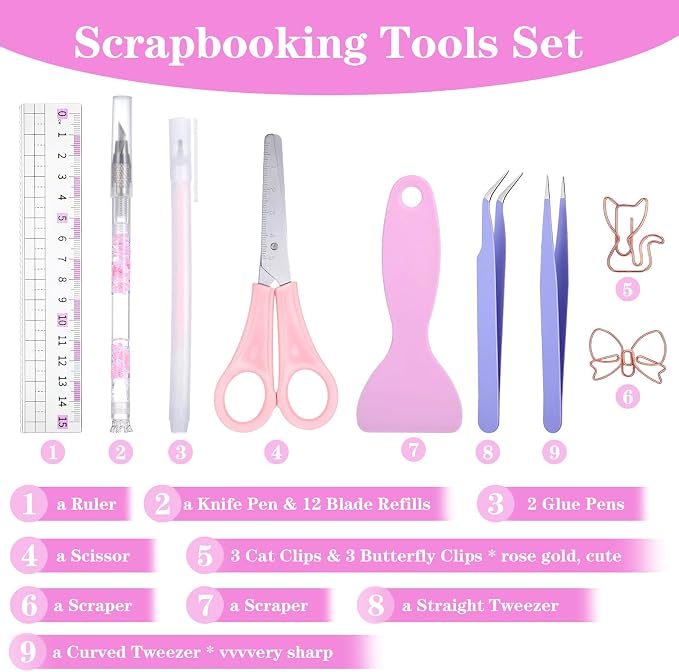Susade Scrapbooking Tools Precision Weeding Craft Set Cutting Card Making