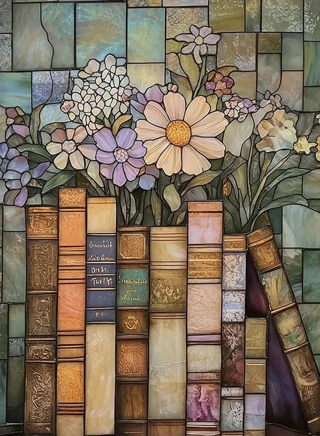 DAZZLEDOTS Diamond Art Kits, Vintage Book Wildflower Diamond Painting