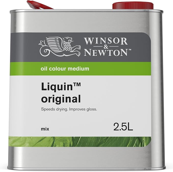 Winsor & Newton Liquin Original Medium, 2.5 litre (84.5-oz) Can | Essential medium for oil painters that reduces drying time and enhances transparency, gloss, and blending.