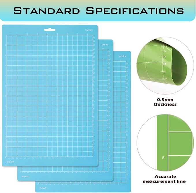LOPASA Cutting Mat Compatible with Cricut Joy Xtra(3 Lights)