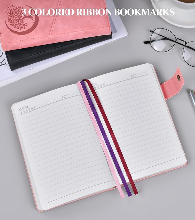 PAIBAS Lined Journal Notebook for Men, A5 Leather Journals for Writing Women, Hardcover Notebooks for Work,School,Note Taking,Travel,Business,Personal daily Diary,200 Page College Ruled (5.9" x 8.4")
