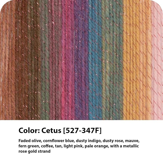 Lion Brand Yarn, Mandala Sparkle Crochet Yarn, Cetus, Multicolor, 1 Pack