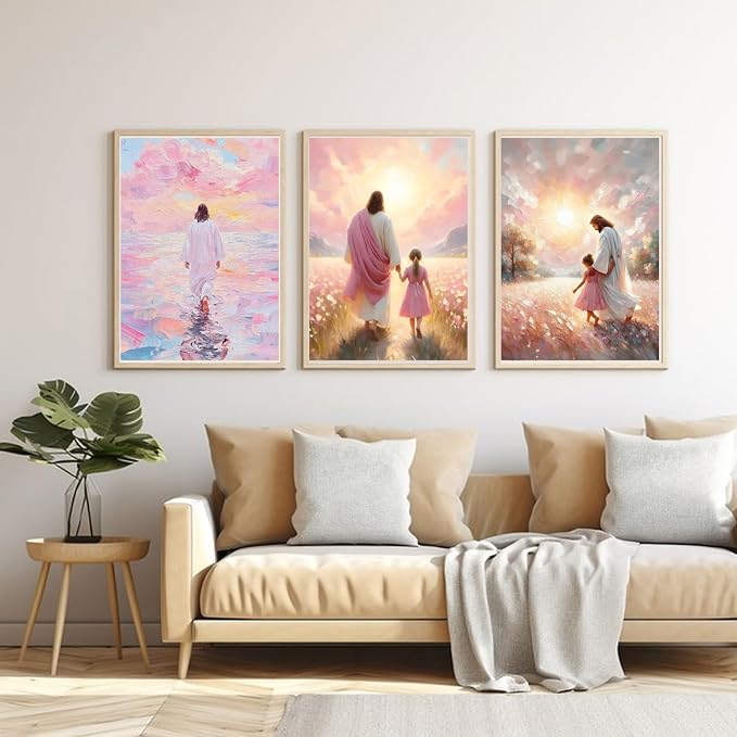 3 Pack Jesus Paint by Numbers Kit for Adults, Color By Numbers for Adults
