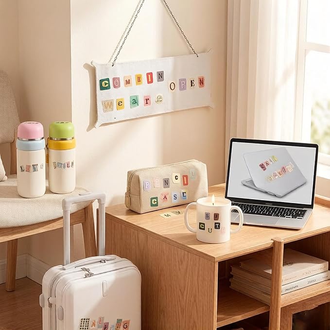 1041PCS Vintage Stickers, 18 Sheet Scrapbook Stickers Graffiti, Cute Vintage Letters Numbers Self Adhesive Decals Scrapbooking Supplies for Diary DIY Art Album Paper Crafts (1041PCS)