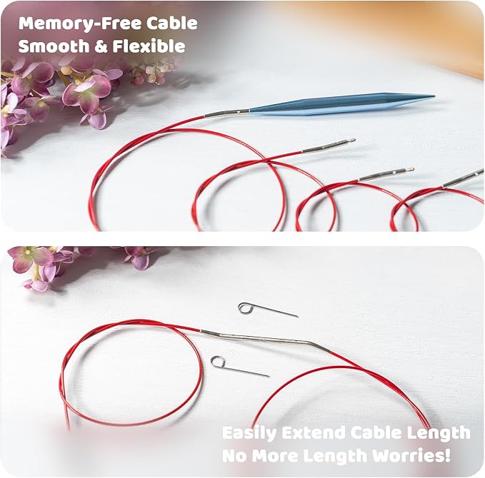 Ruidi Interchangeable Aluminum Circular Knitting Needles Set
