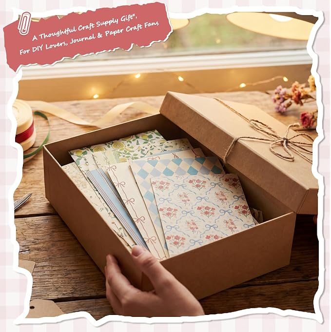 BESARME 60 Sheets Scrapbook Paper 5.5×8.3 in Double Sided Floral | Craft Paper for DIY Scrapbook Albums, Travel Diaries, Greeting Cards, Gift Tags, Photo Books, Decor Origami Crafts