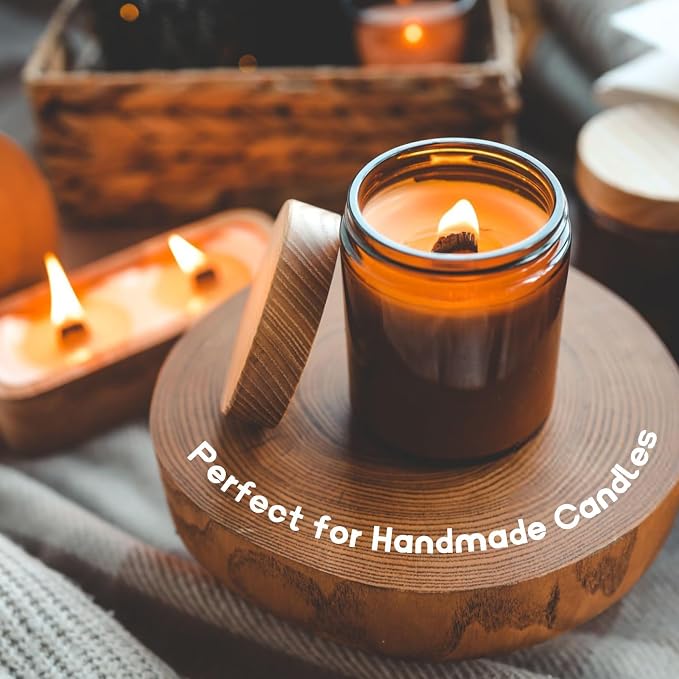 MAQIHAN 100 Wood Wicks for Candles Making - Smokeless Wooden Candle Wicks | Crackling Candle Wax Wood Wick, mechas para velas, Candle Making Wicks for Paraffin, Soy Wax Candlemaking Supplies(50 Sets)