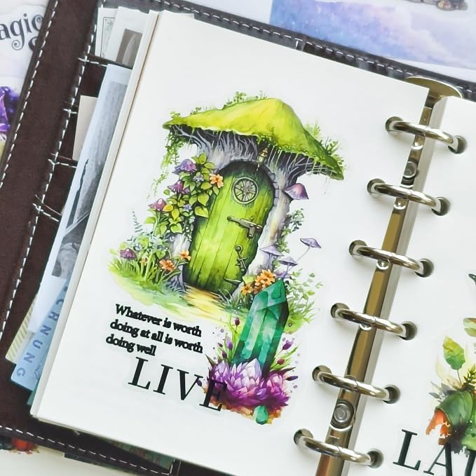 Fantasy Magic Sticker Book for Journaling Scrapbooking 400+ Stickers