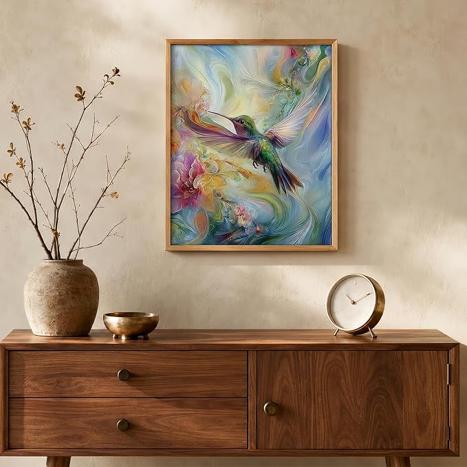 Mosaflare 5D Hummingbird Diamond Painting Kits for Adults 12x16 Inch