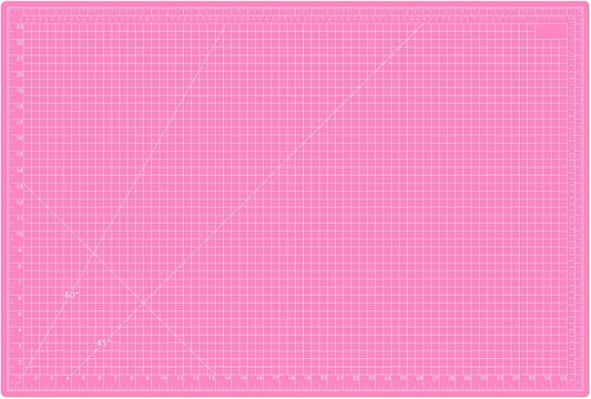 24"x36" Self Healing Cutting Mat, Sewing Mat for Crafts, Double Sided 5-Ply Table Cutting Board for Fabric Quilting Leather Modeling Hobby Project, Pink