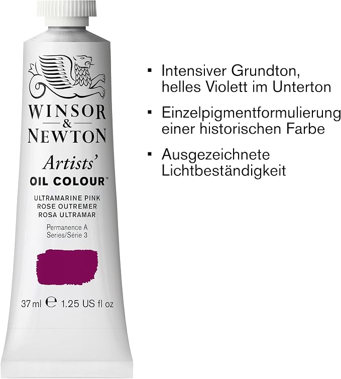 Winsor & Newton Artists' Oil Paint, 37ml Tube, Ultramarine Pink