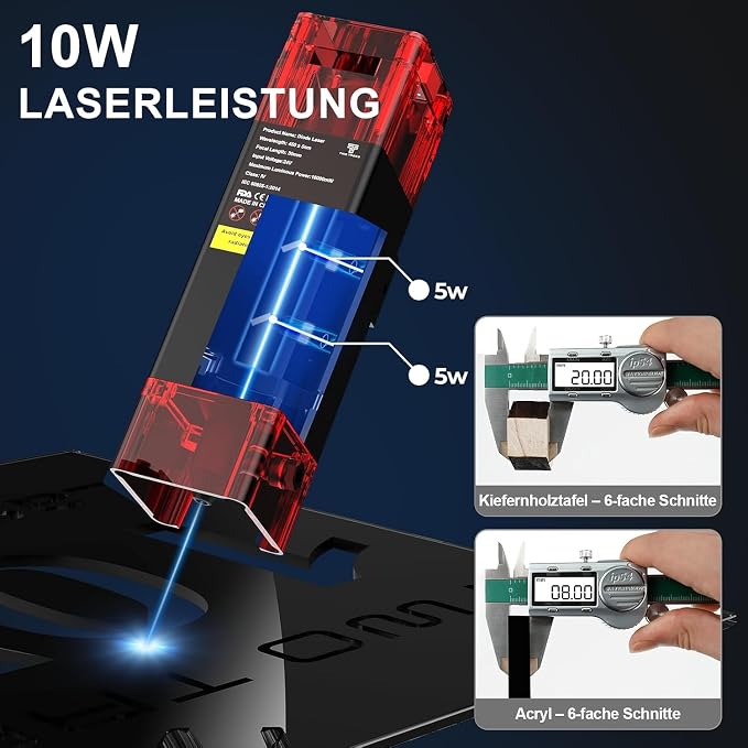 Twotrees TTS-10 Pro Laser Engraver,10000mW High Precision Laser Engraving