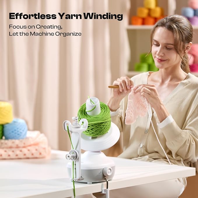 Caydo Electric Yarn Winder, Effortless Yarn Organizer for Crochet Lovers