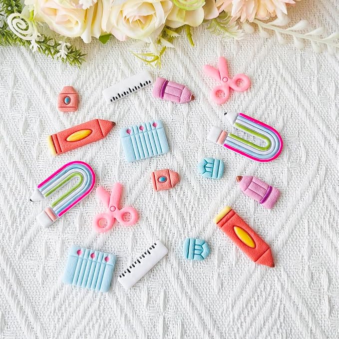 School Supplies Polymer Clay Cutters Set – Molds, Clay Cutters for Polymer Clay, Clay Earring Tools