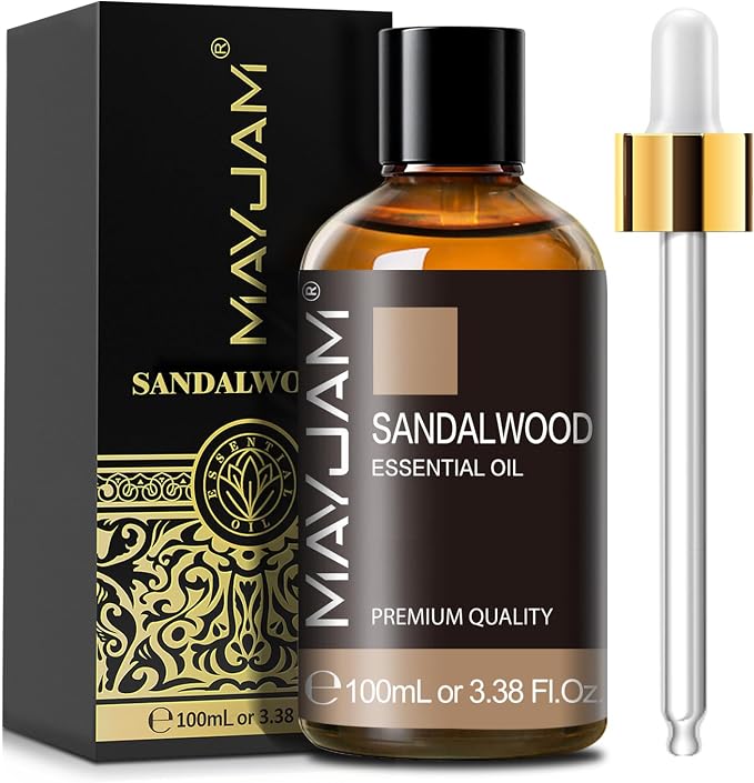 MAYJAM Sandalwood Essential Oil for Diffuser Soap Candle Making, 3.38FL.OZ
