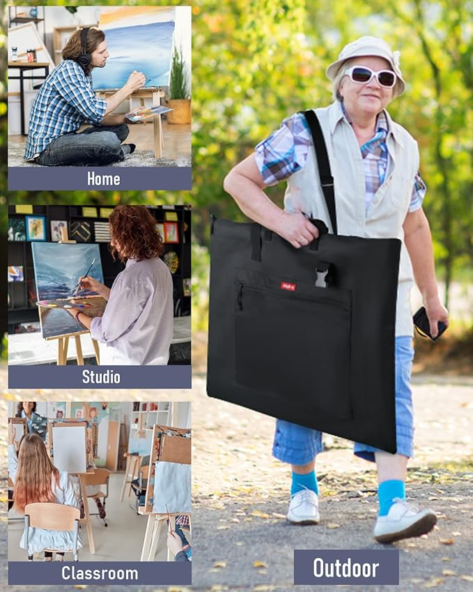 Nicpro Light Weight Art Portfolio Bag, 20x26” Waterproof Art Portfolio Case
