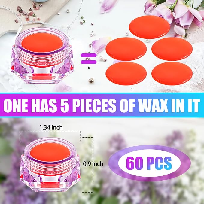 12 Pack Wax for Diamond Paint, Red Diamond Art Glue Clay with Storage Box | 5D Diamond Art Wax Painting, Embroidery Accessories (Colorful Design)