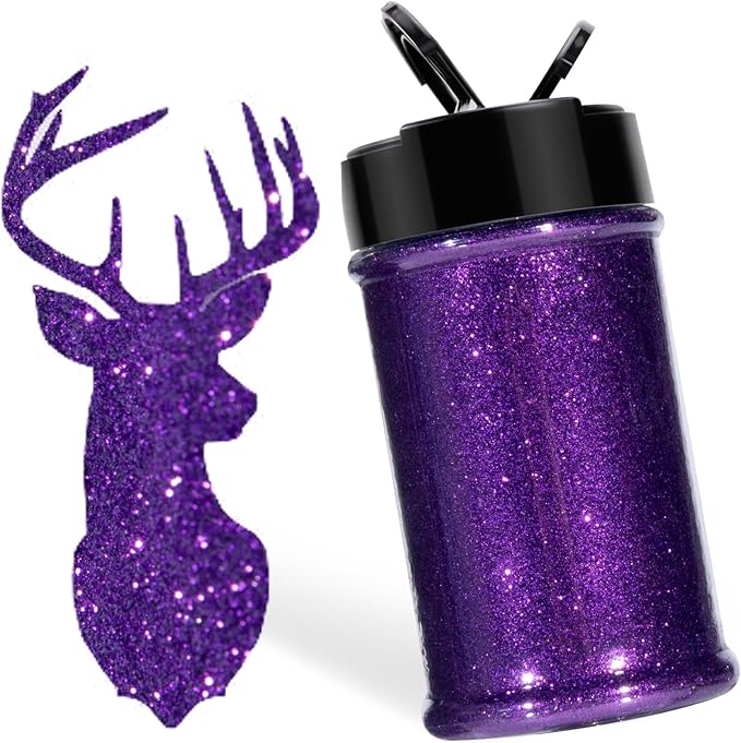 HTVRONT Purple Glitter for Crafts and Arts- 1.7oz/50g Fine Glitter Powder | Craft Glitter for Resin, Jewelry, Keychains, Candle Making, Paint, Slime Add Ins, Cosmetic Glitter for Nail Face