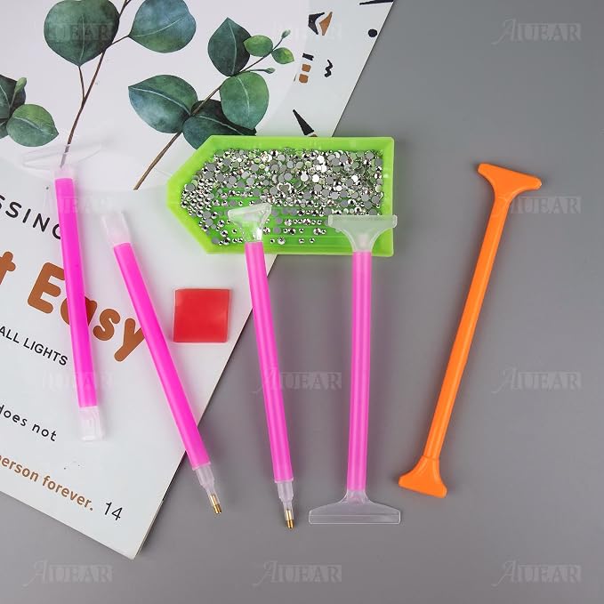 AUEAR, 8 Pack 5D Art Embroidery Pen Set Tools for DIY Craft Decoration