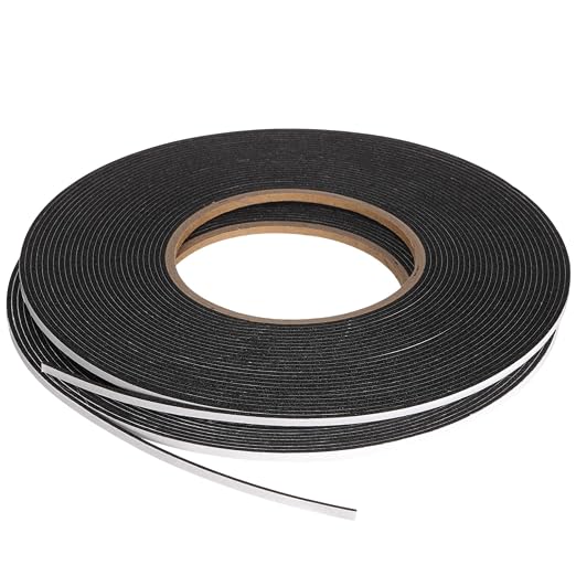 Tatuo 2 Rolls Double Sided Foam Tape for Mounting,1/8 Inch by 33 Feet,Black