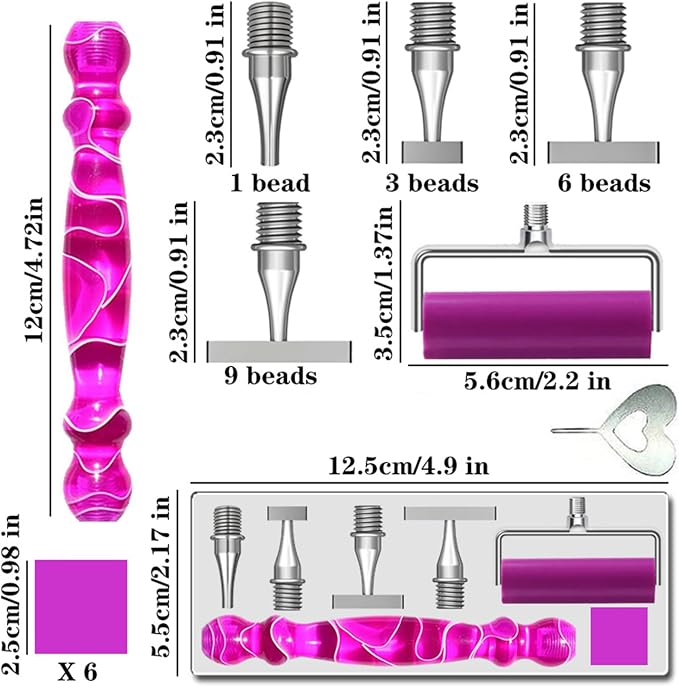 LEIYULY 13 PCS Thin Diamond Art Pens, Ergonomic Diamond Art Accessories