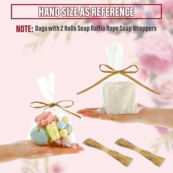 Tudomro 500 Pcs Clear Cellophane Soap Bags for Homemade Soap Candles, 5x8 | Clear Wrappers for Soap Bars Candles, Wedding Favor Treat Bags, Homemade Gifts Packaging, Small Business Supplies