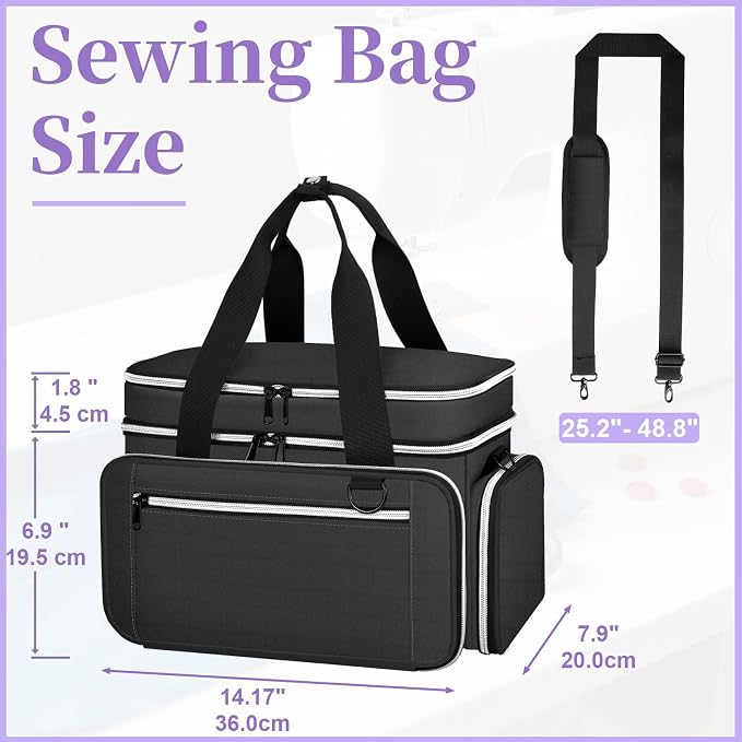 Anitor Sewing Supplies Organizer, Double Layer Sewing Storage Organizer