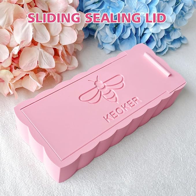 Keoker Cornstarch Tapper Box for Polymer Clay, Cornstarch Powder Container, Polymer Clay Tool for Earring Making