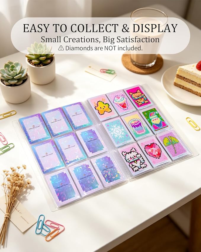 forever young Freestyle Mini Diamond Art Cards, No Pattern–Round, No Drills