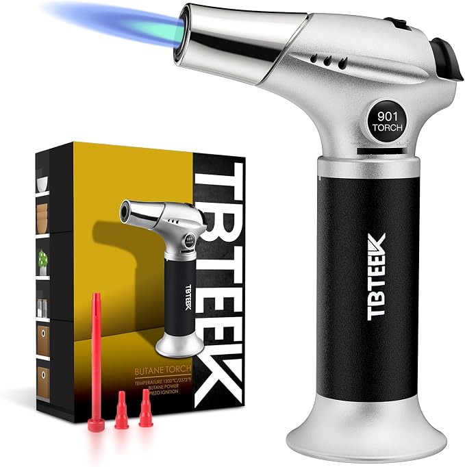 TBTeek Kitchen Butane Torch with Safety Lock for Baking, Crafts & Steak