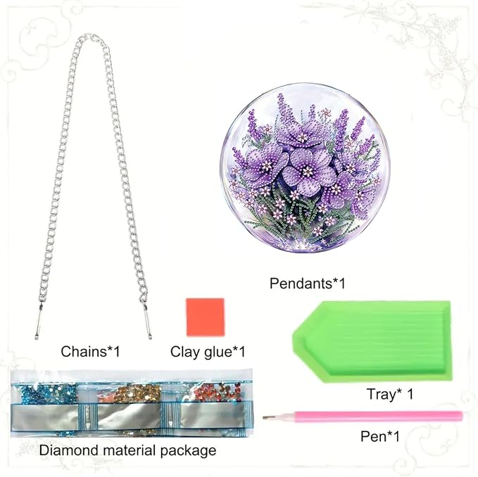RYMILIE Hanging Diamond Art Kits for Adults Flowers 8x8inch