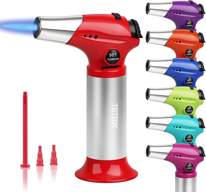 TBTeek Kitchen Butane Torch with Safety Lock for Baking, Crafts & Steak