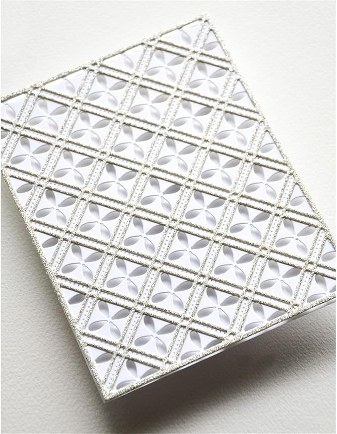 Annchaos Cutting Dies 3D Background Frame Metal Stencils Scrapbooking Tools DIY Craft Carbon Steel Embossing Template for Paper Card Making Album Arts Supplies (Frame 11-Flower 11.1x14.4cm)
