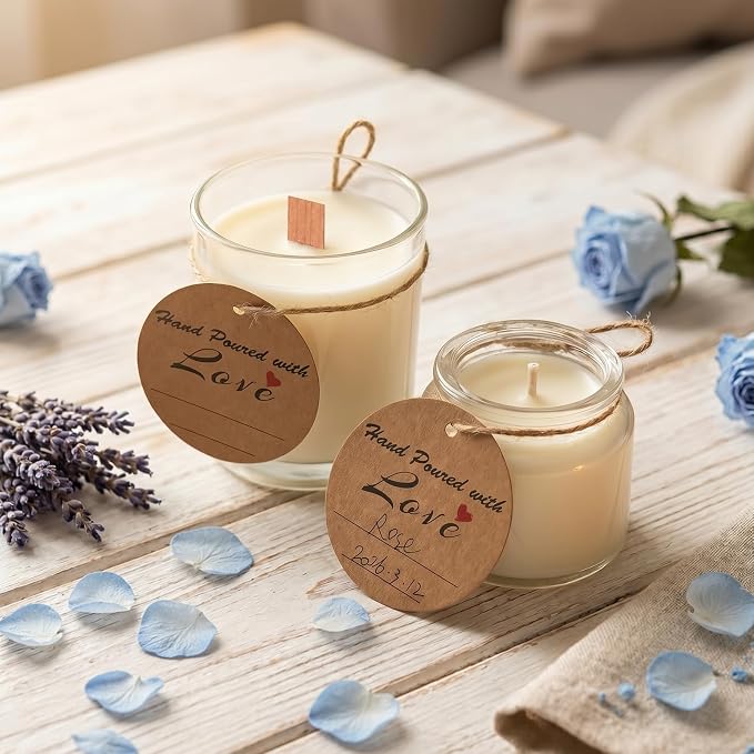 225Pcs Candle Making Kit, 6in Cotton & 5in Wood Wicks | Wick Holders, Candle Stickers, Tweezers, Pen, Use For Homemade Candles, DIY Crafts, & Gifts.