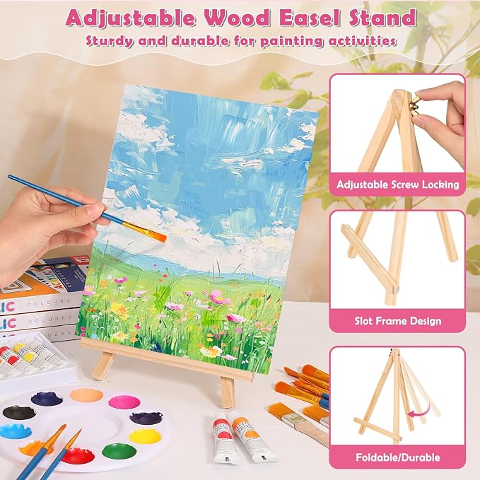 Canvas Painting Kit, 108Pcs Sip and Paint Kit for Adults Couples Date Night