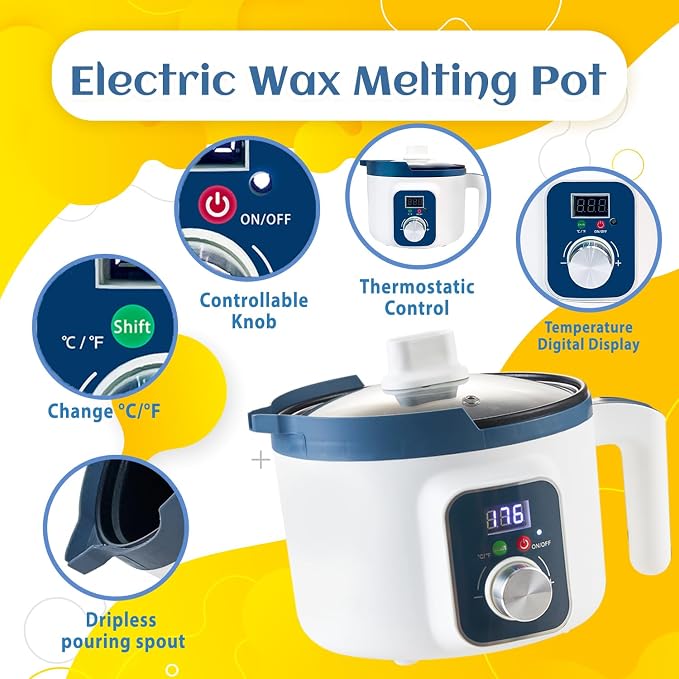 KQU Wax Melting Pot with Digital Temperature Control for Candle Making