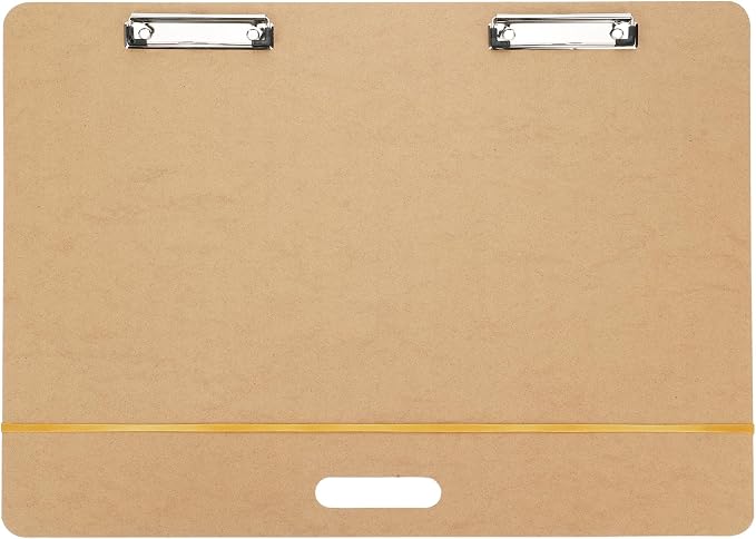 18" x 24" Drawing Board, Artist Sketch Boards with Handle for Drafting Art, Portable Wooden Clipboard for Class or Studio Fit in Artists Tote