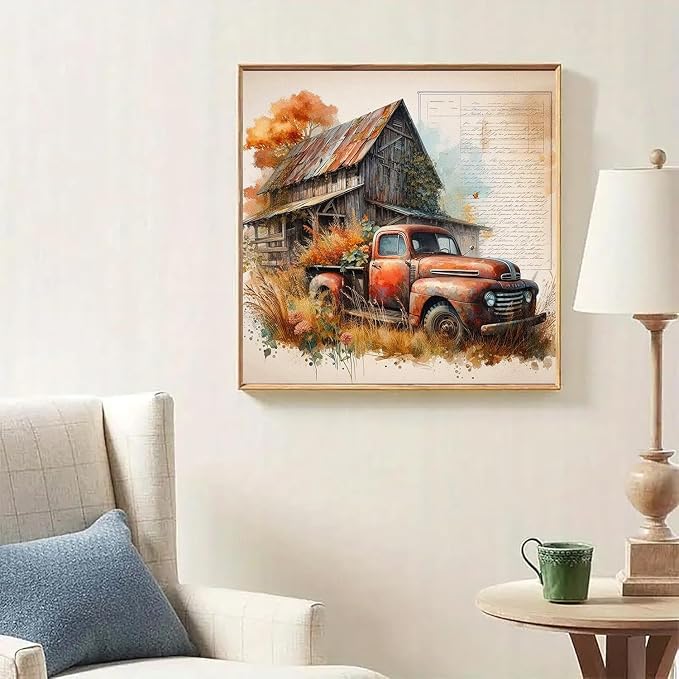 Lophomie Fall Diamond Art Kits for Adults, 5D Diamond Painting Kit 14x14 in