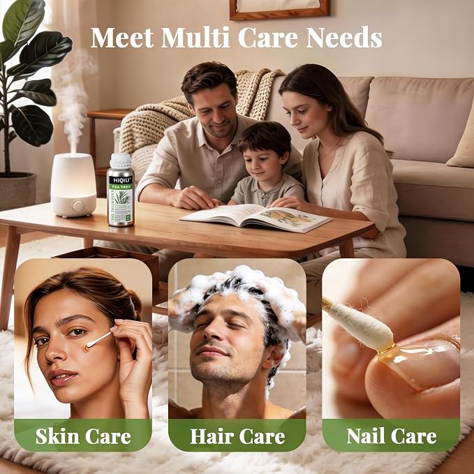 HIQILI Tea Tree Oil Large Capacity for DIY Candles, Soaps and Nail Care