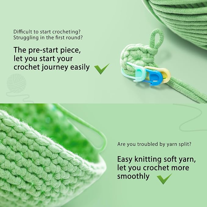Crochet Kit for Beginners: Frog Crochet Kit for Adults, Learn to Crochet, Include Easy to Use Yarn, Step-by-Step Video, Patterns, Cute Animal Design, Thanksgiving Christmas Birthday Gift