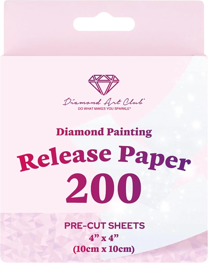 DIAMOND ART CLUB 200-Piece Diamond Painting Release Paper Pack | Premium Multiuse Painting Paper, Precut Cover Replacements, 4" x 4" (10 x 10 cm)