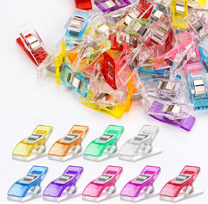 Multipurpose Sewing Clips 30 Pcs Premium Quilting Accessories - Assorted Colors Fabric Clips for Sewing Supplies and Crafting Tools