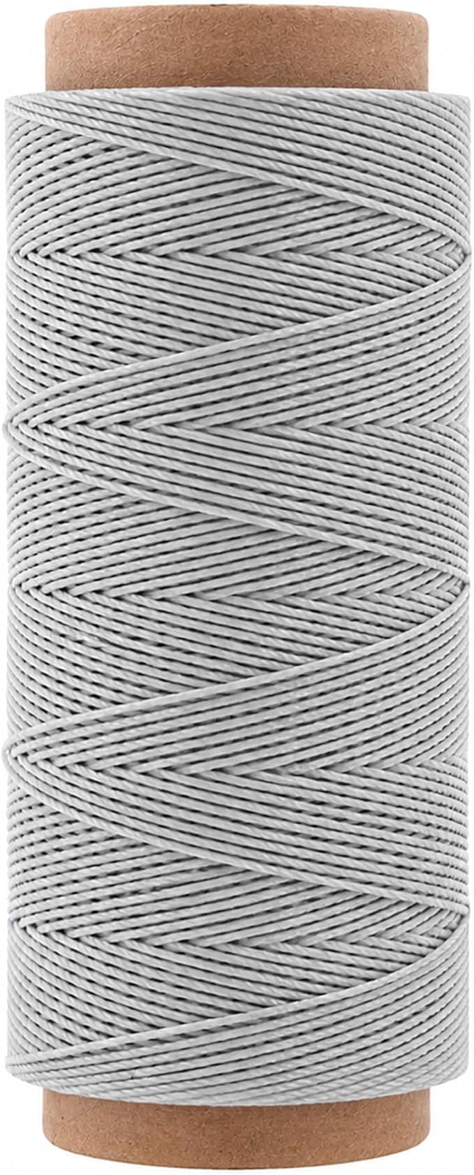 Mandala Crafts 80M 0.8mm Gray Round Waxed Thread for Leather Sewing